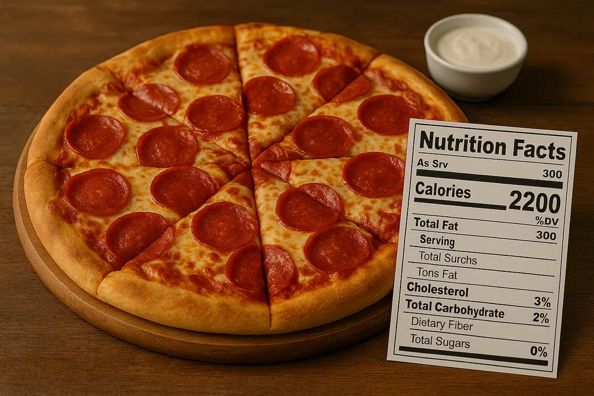 Combien de calories dans une pizza entiere